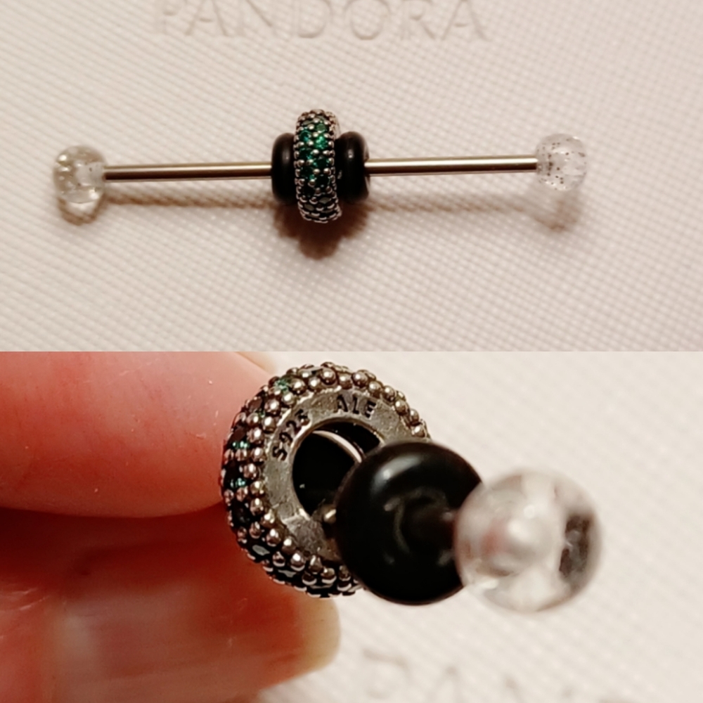 Authentic Pandora Sterling silver inspiration within spacer.
